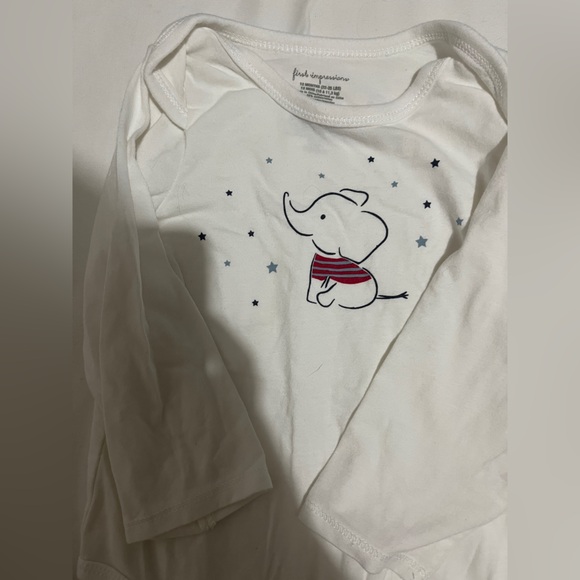 First Impressions White Shirt with Elephant and Star Design - Picture 1 of 5